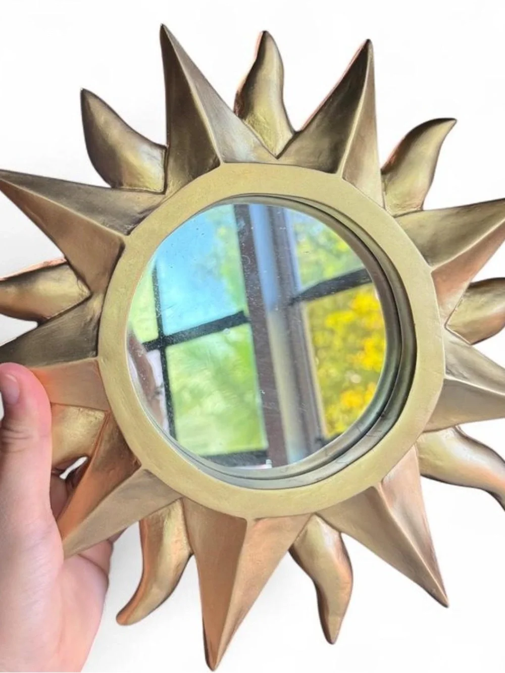 Gold vintage sun Mirror - whimsigoth whimsical celestial
